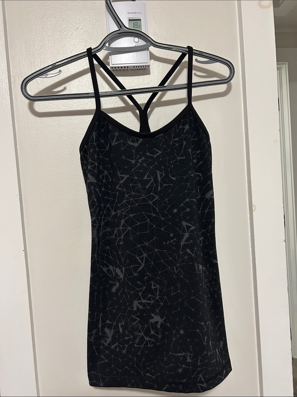Lululemon power Y tank in Star Crushed Coal Black / Black size 4